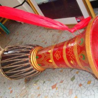 傣族重要的民間打擊樂器光亞（象腳鼓）